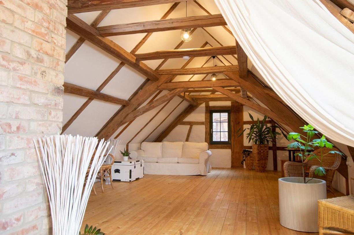 Naturhof-Papiermuehle 2 Bett-Zimmer Rosenrot Bollberg Buitenkant foto